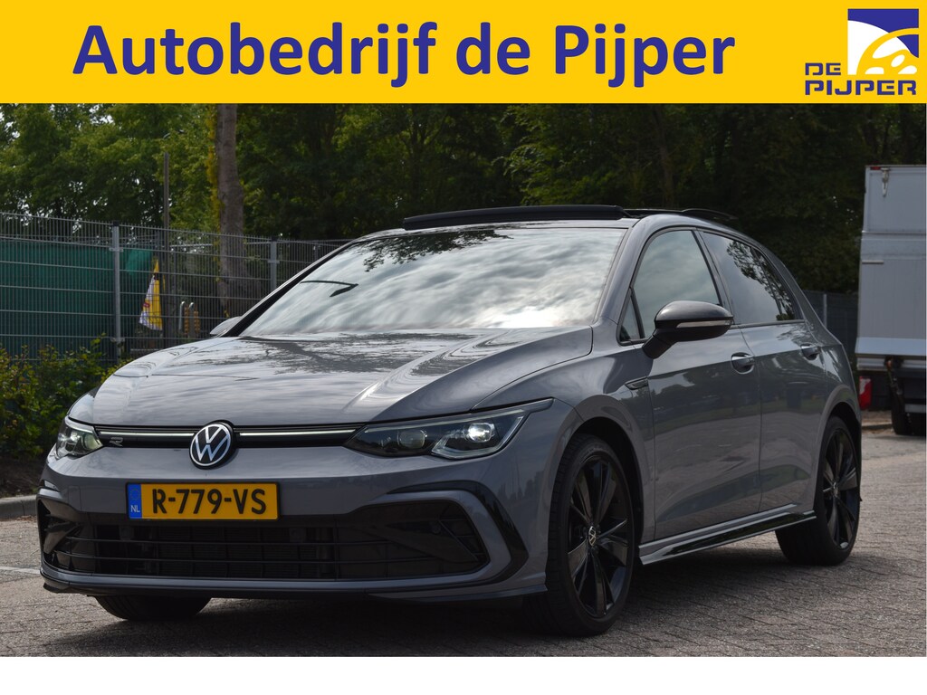 Volkswagen Golf 2.0 TSI 191 PK 3x R-Line Nardo Grey Winter pakket | Zéér netjes | Open dak | Keyless | Sfeerverlichting | Carplay | Stoel- & stuurverwarming | DAB