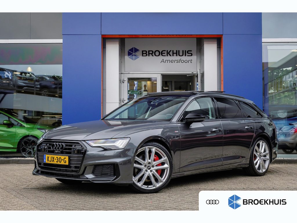 Audi A6 Avant 55 TFSI e quattro Pro Line S Competition | Pano | Leder | 21'' | B&O o | Cruise adaptief | Stoel ventilatie+verwarming | 360 camera | 2x Memory | Matrix LED | Dodehoek detectie | Audio installatie premium | Cruise control adaptief met Stop&Go | Dodehoek detectie
