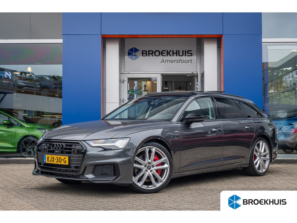 Audi A6 Avant 55 TFSI e quattro Pro Line S Competition | Pano | Leder | 21'' | B&O o | Cruise adaptief | Stoel ventilatie+verwarming | 360 camera | 2x Memory | Matrix LED | Dodehoek detectie | Audio installatie premium | Cruise control adaptief met Stop&Go | Dodehoek detectie