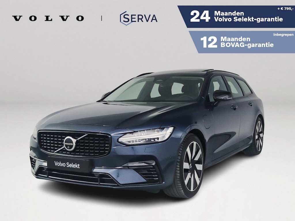 Volvo V90 T8 Plug-in hybrid AWD Ultra Dark | SOH 100% | Panoramadak | 360° camera | Harman Kardon | Head-up display | Stoel- en Stuurverwarming | Trekhaak