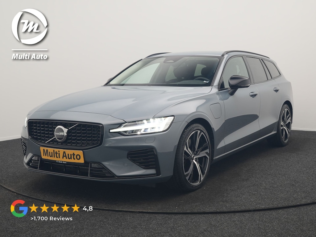 Volvo V60 T6 AWD Plus Dark LONG RANGE PHEV 350pk Dealer O.H. | Adaptive Cruise | Camera | Harman / Kardon | Lederen Sportstoelen Memory & Verwarmd | Keyless | Blis | Stuur Verwarmd | Google Assistent | Apple Carplay | Plug In Hybrid |