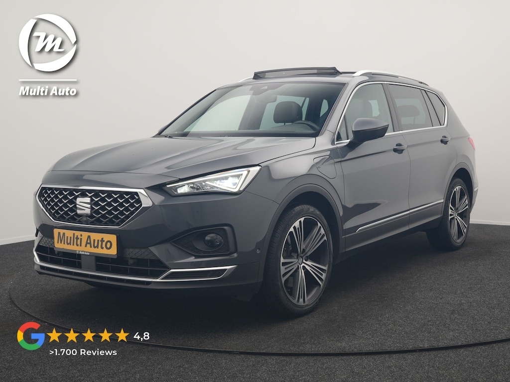 SEAT Tarraco 1.4 TSI e-Hybrid Xcellence PHEV 245pk Dealer O.H. | Panodak | Adaptive Cruise | 360 Camera | Sfeerverlichting | Voorstoelen Verwarmd | Keyless | Blis | Apple Carplay | Navigatie | DAB | Plug In Hybrid |