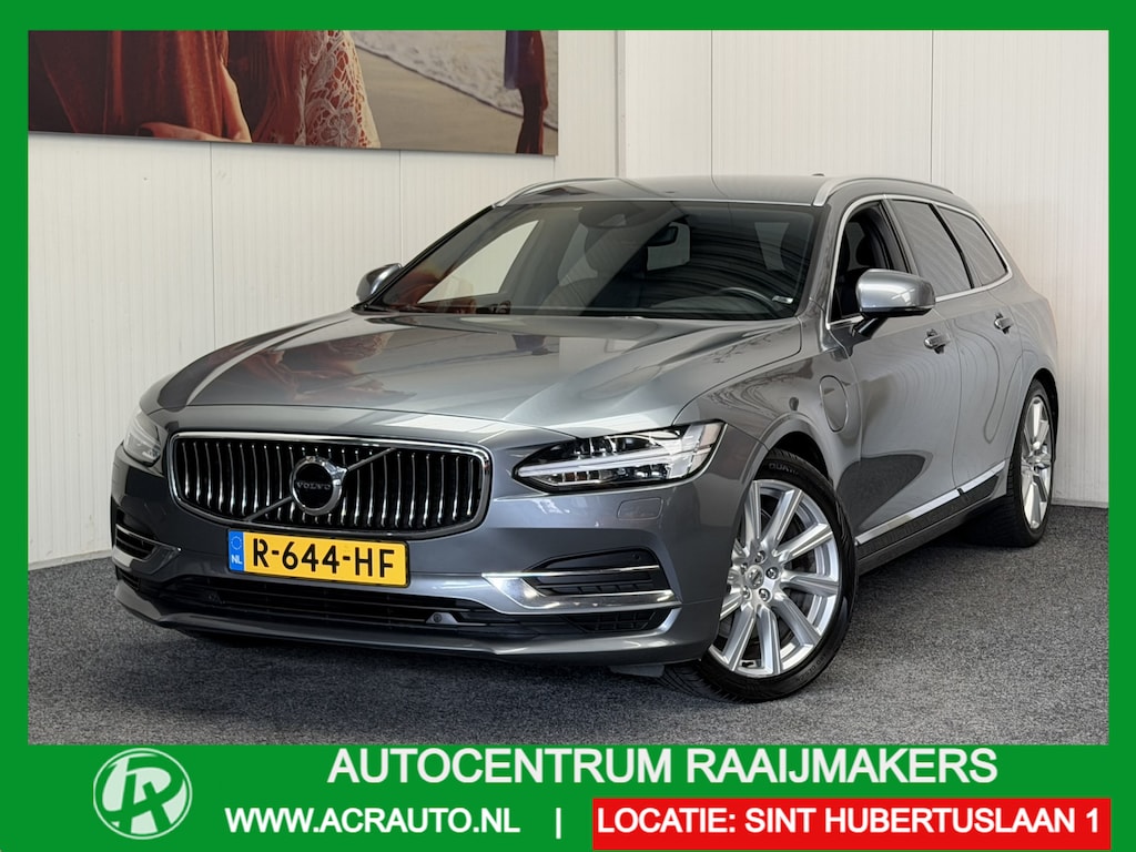 Volvo V90 2.0 T8 AWD INSCRIPTION AUTOMAAT NIEUWSTAAT ! LEDER NAVIGATIE ADAPTIVE CRUISE CONTROL STOEL EN STUURVERWARMING RIJSTROOKSESNOREN DODEHOEKSENSOREN ZEER MOOI !!