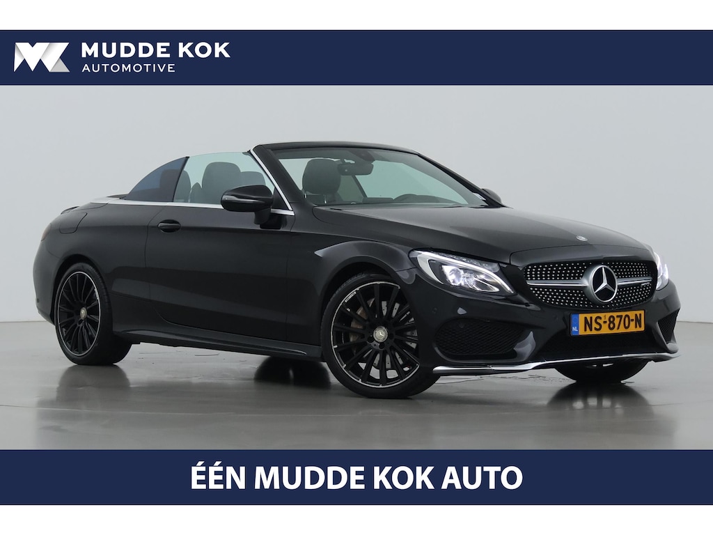 Mercedes-Benz C-klasse Cabrio 200 Edition 1 | AMG-Line | Nekverwarming | Dodehoekassistent | Parkeerassistent | Stoelverwarming | LED | 18 Inch AMG