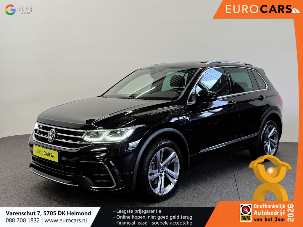 Volkswagen Tiguan 1.4 TSI eHybrid R-Line Business+ Automaat Trekhaak Panoramadak Navigatie IQ Light Stoel en Stuurverwarming Draadloze telefoonlader Digital Cockpit Climate Control Parkeersensoren 19 Inch