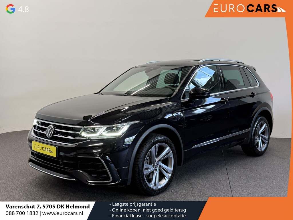 Volkswagen Tiguan 1.4 TSI eHybrid R-Line Business+ Automaat Trekhaak Panoramadak Navigatie IQ Light Stoel en Stuurverwarming Draadloze telefoonlader Digital Cockpit Climate Control Parkeersensoren 19 Inch