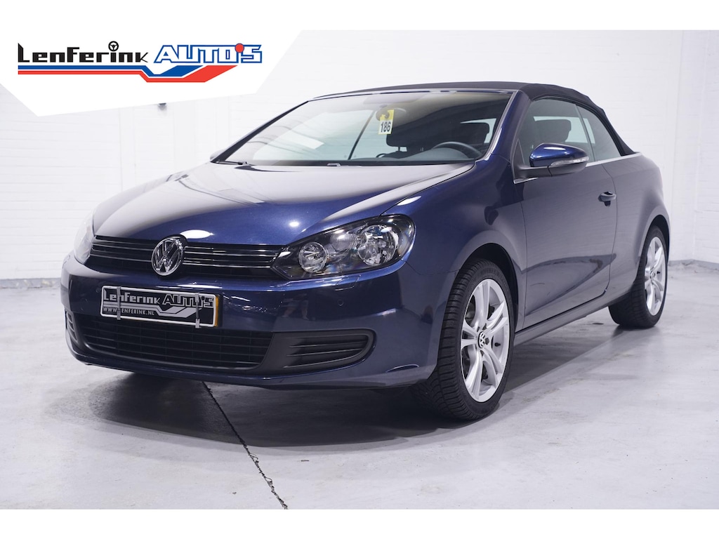 Volkswagen Golf Cabriolet 1.4 TSI comfort navigatie climate-controle electr.pakket electr.kap koplampsproeiers PDC v+a cruise-controle stoelverwarming bleutooth telefonie comfort-pakket 6-speakers