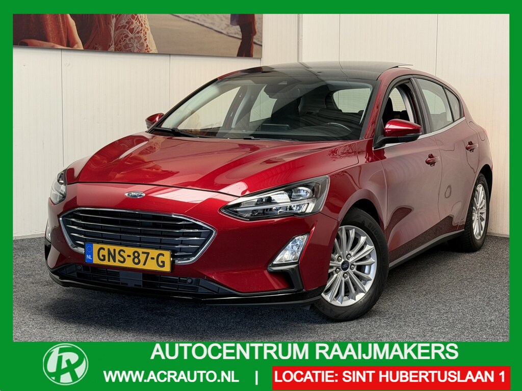 Ford Focus 1.0 ECOBOOST TITANIUM BUSINESS AFN. TREKHAAK PANORAMA SCHUIF/KANTELDAK NAVIGATIE CRUISE CONTROL APPLE CARPLAY/ANDROID RIJSTROOKSENSOREN KEYLESS GO ZEER MOOI !!