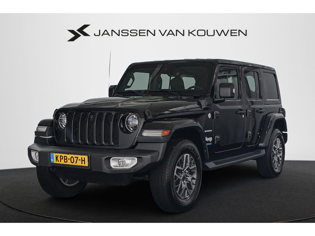 Jeep Wrangler Unlimited 4xe 380 Sahara Leder Stoelverwarming Off-Road Camera