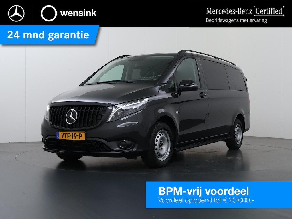 Mercedes-Benz Vito 114 CDI | Aut. | Lang L2 | Dubbele Cabine | Adaptieve Cruise Control | Stoelverwarming | LED Koplampen | Trekhaak | Parkeercamera | 5-zits | Airco | Stoelverwarming | Certified