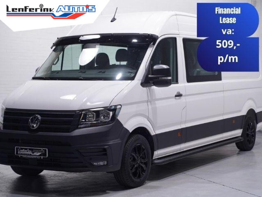 Volkswagen Crafter 2.0 TDI 140 pk L4H3 Dubbel Cabine 6p Airco, Cruise control, 17" LMV, Treeplanken, PDC V+A