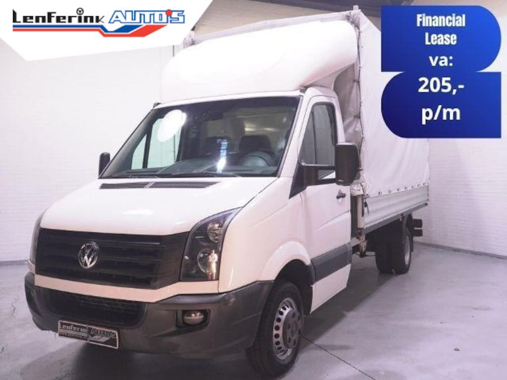 Volkswagen Crafter 2.0 TDI 163 pk Pick Up met Huif / Open Laadbak Airco, Cruise Control, Dakspoiler, 3-Zits