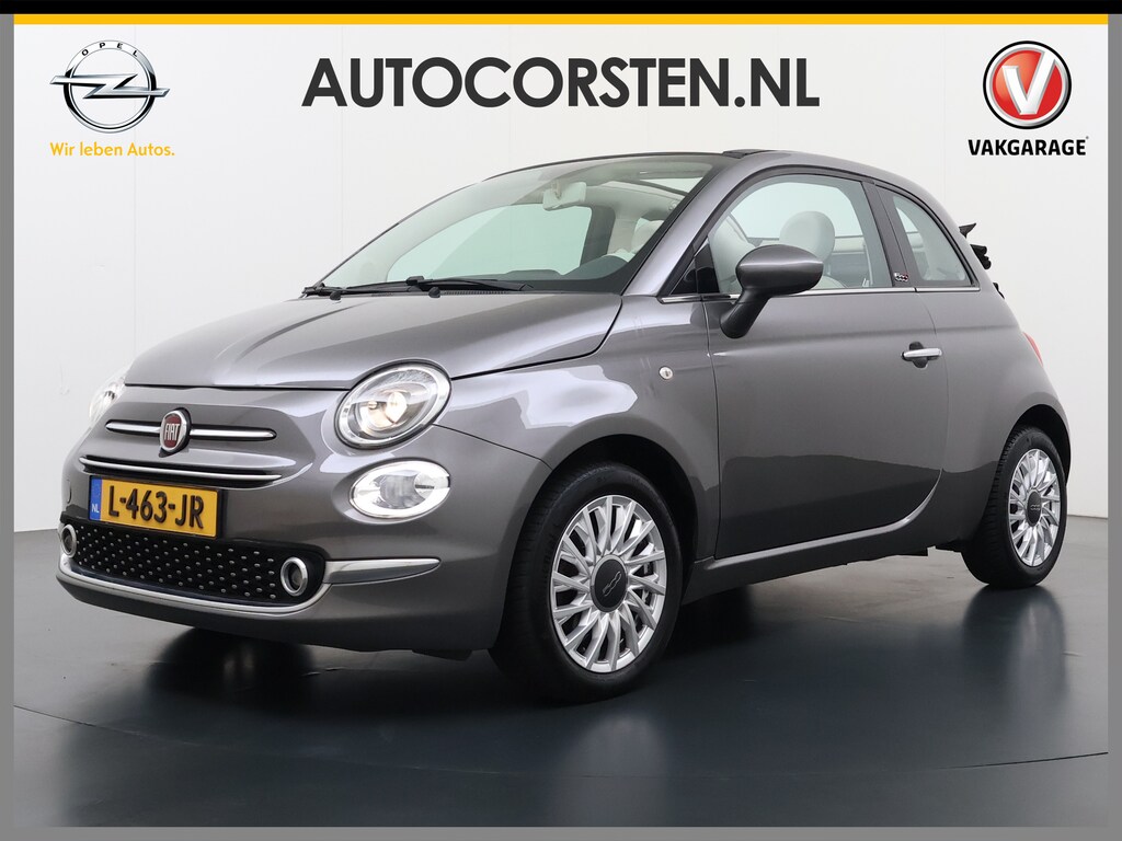 Fiat 500C Cabrio 86PK Navi Airco Pdc Bluetooth TwinAir Lounge All Season Banden Lmv Led ASR