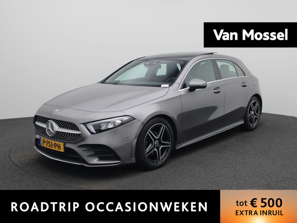 Mercedes-Benz A-klasse 180 Business Solution AMG | Automaat | Panorama dak | DAB | Navigatie | Half-Leder | Virtual cockpit | Bluetooth | Parkeer sensoren | Stoel verwarming | Cruise Control | Lichtmetalen Velgen |
