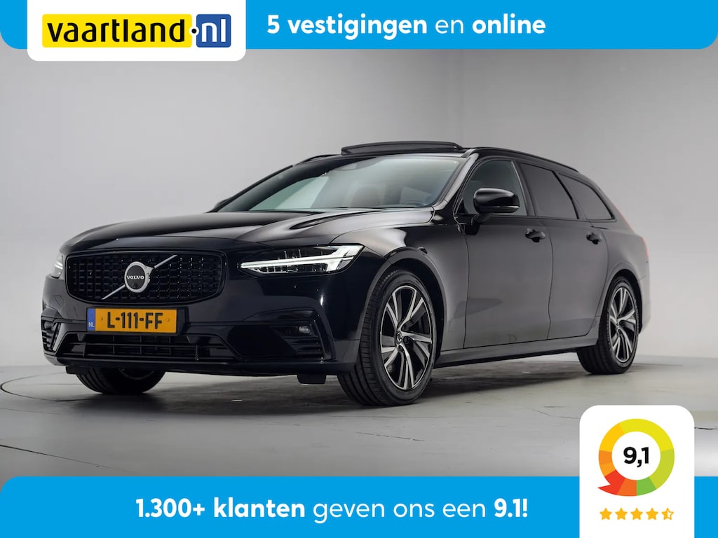 Volvo V90 T4 R-design Aut [ Half-leder Panoramadak Apple / Android Trekhaak ]