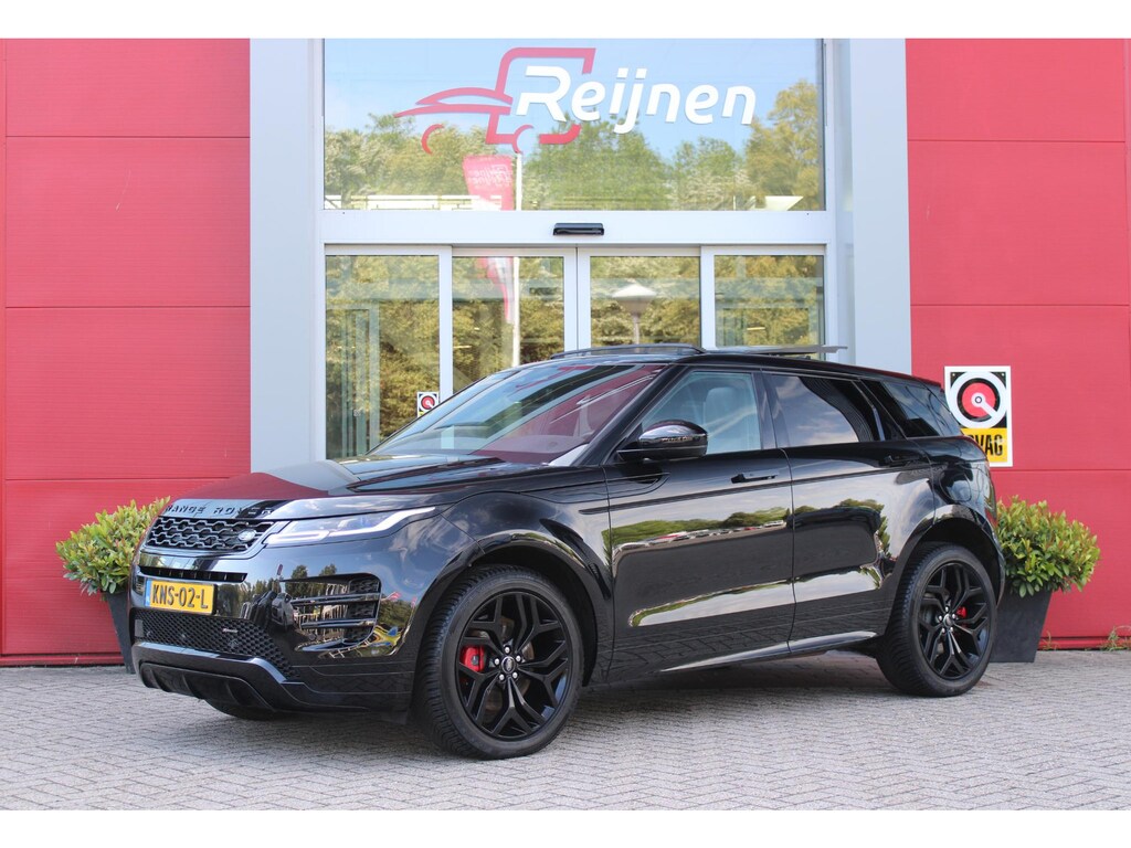 Land Rover Range Rover Evoque 1.5 P300e AWD 309PK R-DYNAMIC HSE | PANORAMISCH SCHUIF / KANTELDAK | ELEKTRISCH VERSTELBARE VOORSTOELEN / BESTUURDERSTOEL MET GEHEUGEN | LEDEREN BEKLEDING | VOORSTOELEN VERWARMBAAR | 20" LICHTMETALEN VELGEN | KEYLESS ENTRY / START | DODEHOEK DETECTIE | EXTRA GETINTE ACHTERRUITEN | FULL LED KOPLAMPEN | LED ACHTERLICHTEN | ADAPTIVE CRUISE CONTROL | APPLE CARPLAY | ACHTERKLEP ELEKTRISCH BEDIENBAAR | MERIDIAN PREMIUM AUDIO SYSTEEM | RODE REMKLAUWEN |