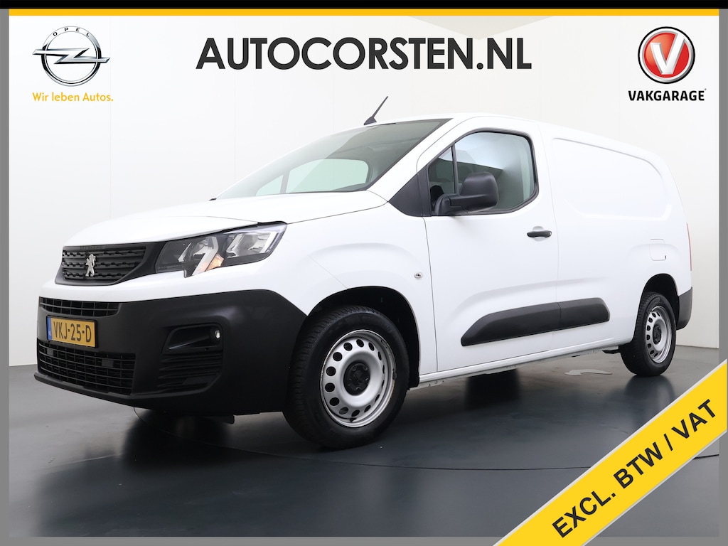 Peugeot Partner HDI 102PK Lang L2 Premium Navi Airco Apple Carplay Android Auto Cruise Control Pdc Premium 1.5HDi EURO6 Bluetooth DAB Tussenwand Schuifdeur Achterdeuren Euro 6 1e Eigenaar Dealeronderhouden Origineel Nederlandse Auto