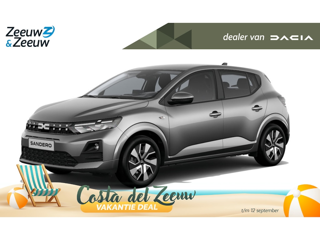 Dacia Sandero TCe 100 Expression | NU met € 1.650,- Zeeuw & Zeeuw voorraadkorting | met GRATIS 5 jaar fabrieksgarantie | Pack Winter | 1,9% Actiefinanciering i.c.m. Dacia 50/50 Deal |