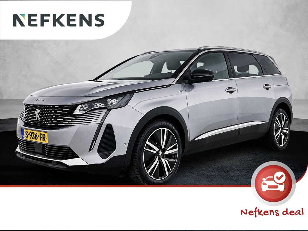 Peugeot 5008 SUV GT Pack Business 130pk Automaat | 7 Zitplaatsen | Navigatie | 360° Camera | Focal Premium HiFi | Handsfree achterklep | Full Led koplampen | Adaptieve Cruise Control | Climate Control | Leder/Alcantara | Stoelverwarming | Keyless | Parkeerassistent | Apple Carplay / Android Auto | Dodehoeksensor | Donker getint glas | 19" lichtmetalen velgen |