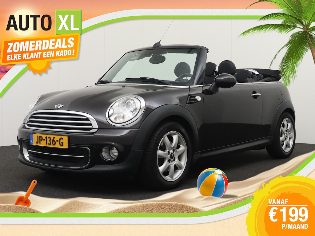 MINI Cooper Cabrio 1.6 123 PK Chili Climate Leder Navi