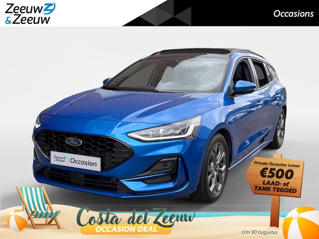 Ford Focus Wagon 1.0 EcoBoost Hybrid ST Line Style | Navigatie | Panorama Dak | Stoel/Stuur/Voorruitverwarming | Apple Carplay / Android Auto | Panorama Dak | Adaptieve Cruise Control | Lichtmetalen Velgen |