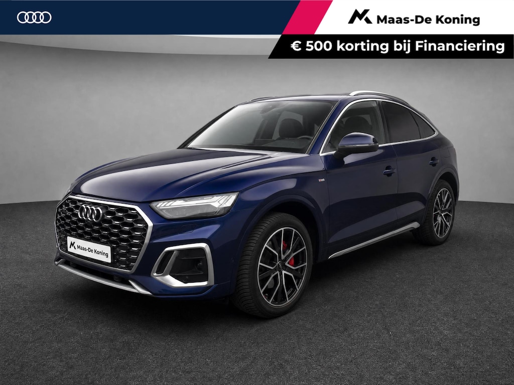 Audi Q5 Sportback 50 TFSI e 299pk S edition Competition · Panoramadak · 360 gr. Camera · Bang & Olufsen · Luchtvering · Apple/Android Car Play · Stoel+achterbank verwarmd · 20'' velgen · Garantie t/m 07-02-2028 of 100.000km