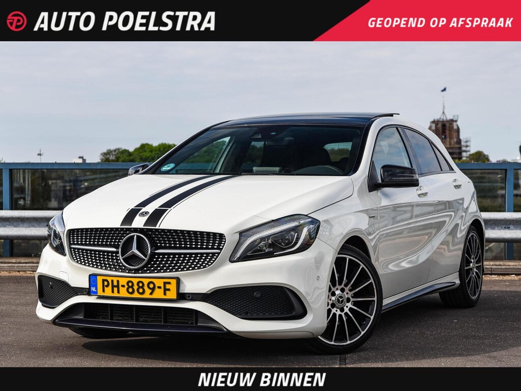 Mercedes-Benz A-klasse 180 d AMG White Art Edition Panoramadak Camera LED Stoelverwarming Sfeerverlichting Apple CarPlay/Android Auto Dealeronderhouden
