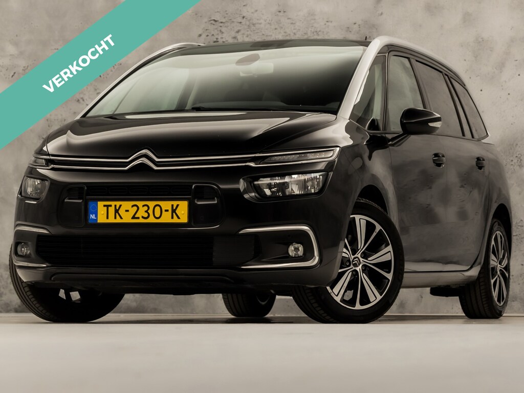 Citroën C4 Grand SpaceTourer 1.2 PureTech Sport 7 Persoons Automaat 131Pk (APPLE CARPLAY, DB-RIEM VERVANGEN, GROOT NAVI, CAMERA, GETINT GLAS, TREKHAAK, NIEUWE APK, NIEUWSTAAT)