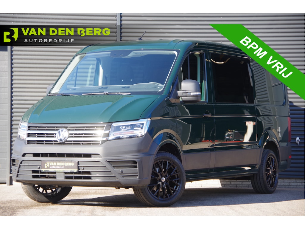 Volkswagen Crafter 35 2.0 TDI L3H2(L2H1) DC-5P, 140PK AUT. LED, TREKHAAK, STOELVERWARMING, STANDKACHEL, CAMERA, PARKEERSENSOREN, AIRCO, CARPLAY, DUBBELE CABINE, DUBBEL CABINE