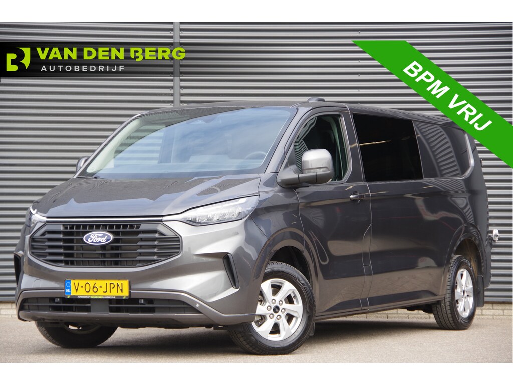 Ford Transit Custom 300 2.0 TDCI L2 Limited DC-5P, LED, KEYLESS, STOELVERWARMING, VOORRUIT VERWARMING, CAMERA, NAVI, CRUISE, LEDER MF STUUR, DUBBEL CABINE
