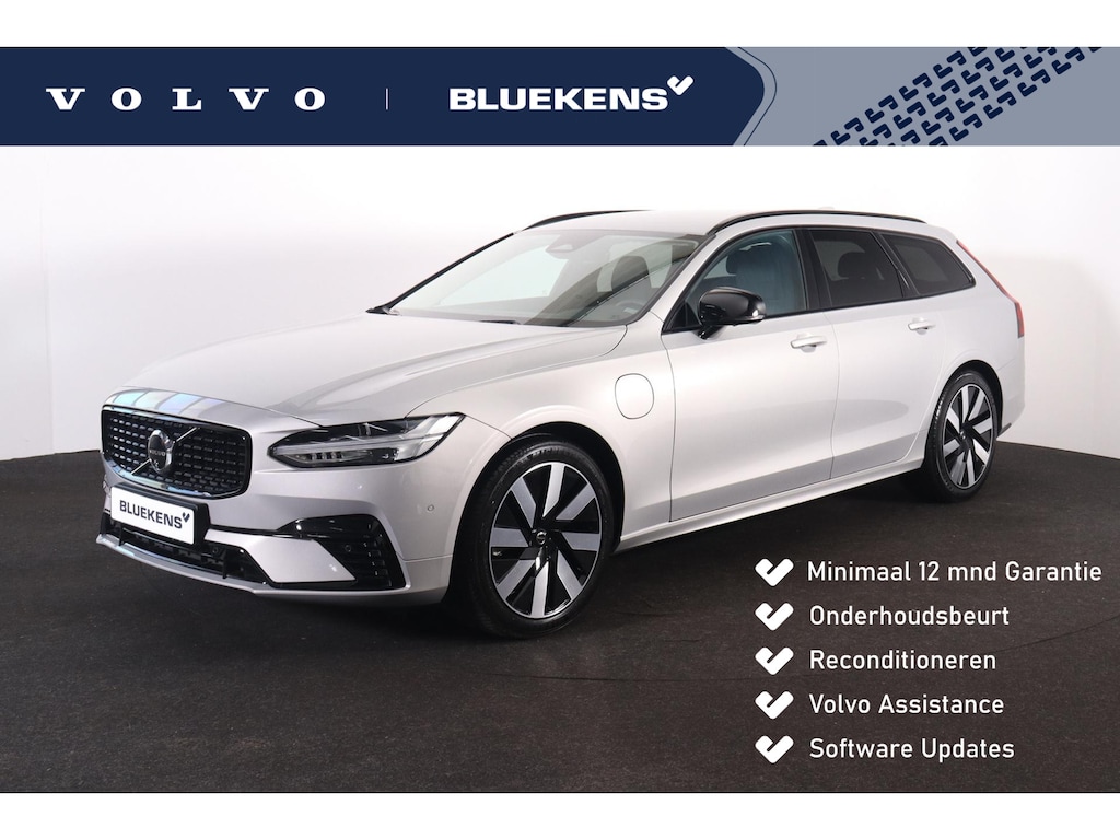 Volvo V90 T6 Recharge AWD Plus Dark - IntelliSafe Assist & Surround - 360º Camera - Harman/Kardon audio - Verwarmde voorstoelen, stuur & achterbank - Parkeersensoren voor & achter - Elektr. bedienb. voorstoelen met geheugen - Extra getint glas - 19' LMV