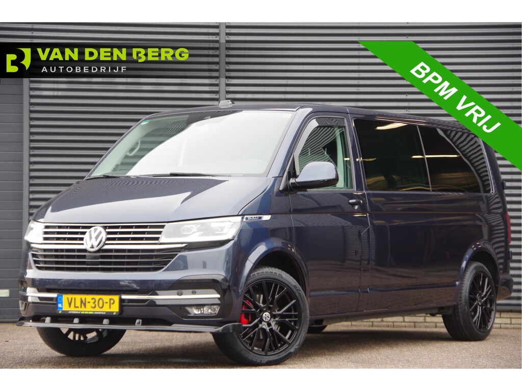Volkswagen Transporter 2.0 TDI L2 BULLI DC-5P, AUT. LED, LEDER, TREKHAAK, STOELVERWARMING, ADAPT. CRUISE, DIGITAL COCKPIT, CAMERA, AIRCO, PARKEERSENSOREN, DUBBELE CABINE, DUBBEL CABINE, NL AUTO, NAP