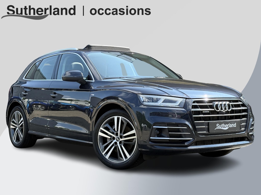 Audi Q5 55 TFSI e quattro S line 367pk | VOL! | Panoramadak | Trekhaak wegklapbaar | Matrix LED | 360 graden camera | Geheugenstoel | Luchtvering | Head up Display | Stoelverwarming | Virtual cockpit | Adaptive cruise control | Massagestoel