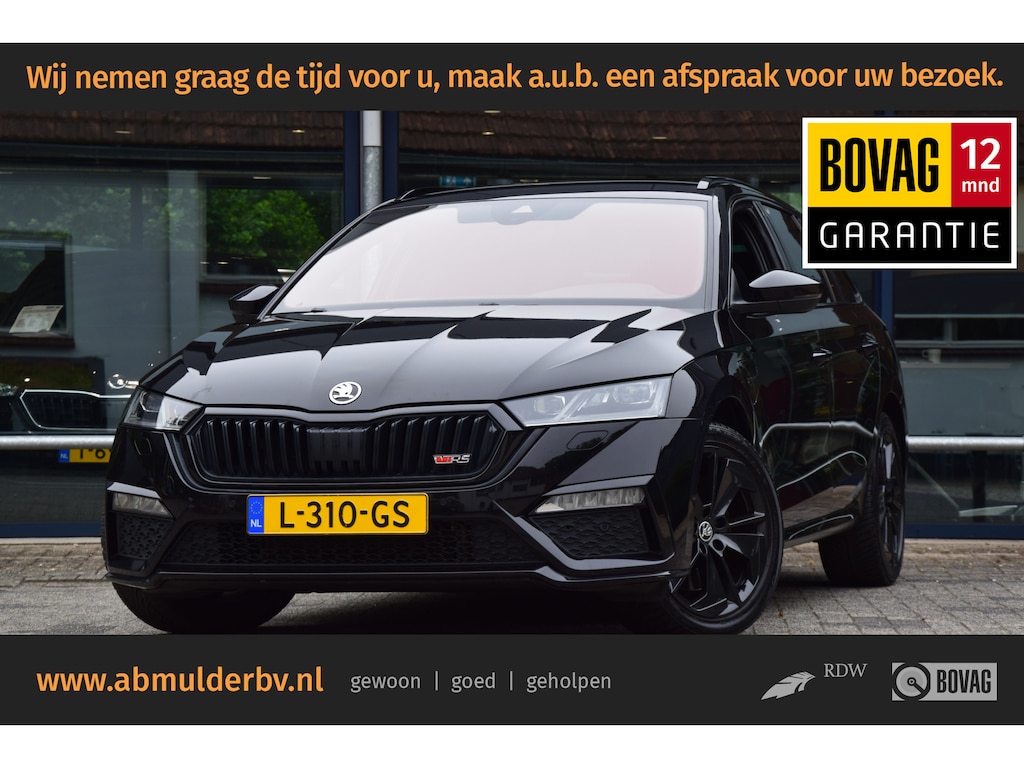 Skoda Octavia Combi 1.4 TSI 245PK RS iV PHEV Business DSG Automaat | Geen Import (uniek) | BOVAG Garantie | Plug in Hybride SOH 94,67% | Matrix LED | Adaptive Cruise Control | Apple Carplay/Android Auto | Electrische Achterklep |