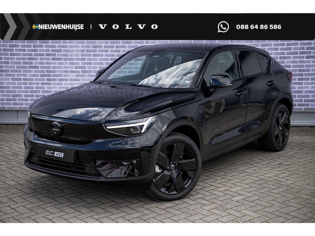 Volvo EC40 Single Motor Extended Range 82 kWh Ultra | Black Edition | Europa | Adaptive Cruise Control | BLIS | Panoramadak | Harman / Kardon | Nubuck | 360 Camera | 20" | Memory | Elektrische Stoelen | Stoelverwarming voor & achter | Stuuverwarming |