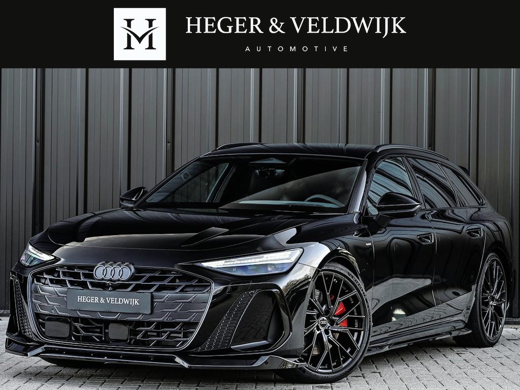 Audi A6 Avant 2.0 e-hybrid quattro S edition Competition | Panoramadak | 5 Jr Garantie | B&O | Stoelventilatie en Massage | 360 Camera | Luchtvering | Ambiance Interieur | Achterasbesturing | Carbon Inleg | Head-Up | S-Seats | Passagiers Display |