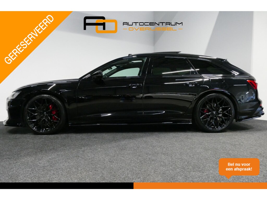 Audi A6 Avant 55 TFSI e quattro S Competition / RS6 Look / S Line / Maxton Design Bodykit V.2 / Panoramadak / Matrix LED / Stoelverwarming voor + achter / Apple Carplay - Android Auto / 21'' Vossen Look / Achteruitrijcamera / Dodehoek detectie / Audi Sound System / Draadloze telefoonlader / Elektr. achterklep