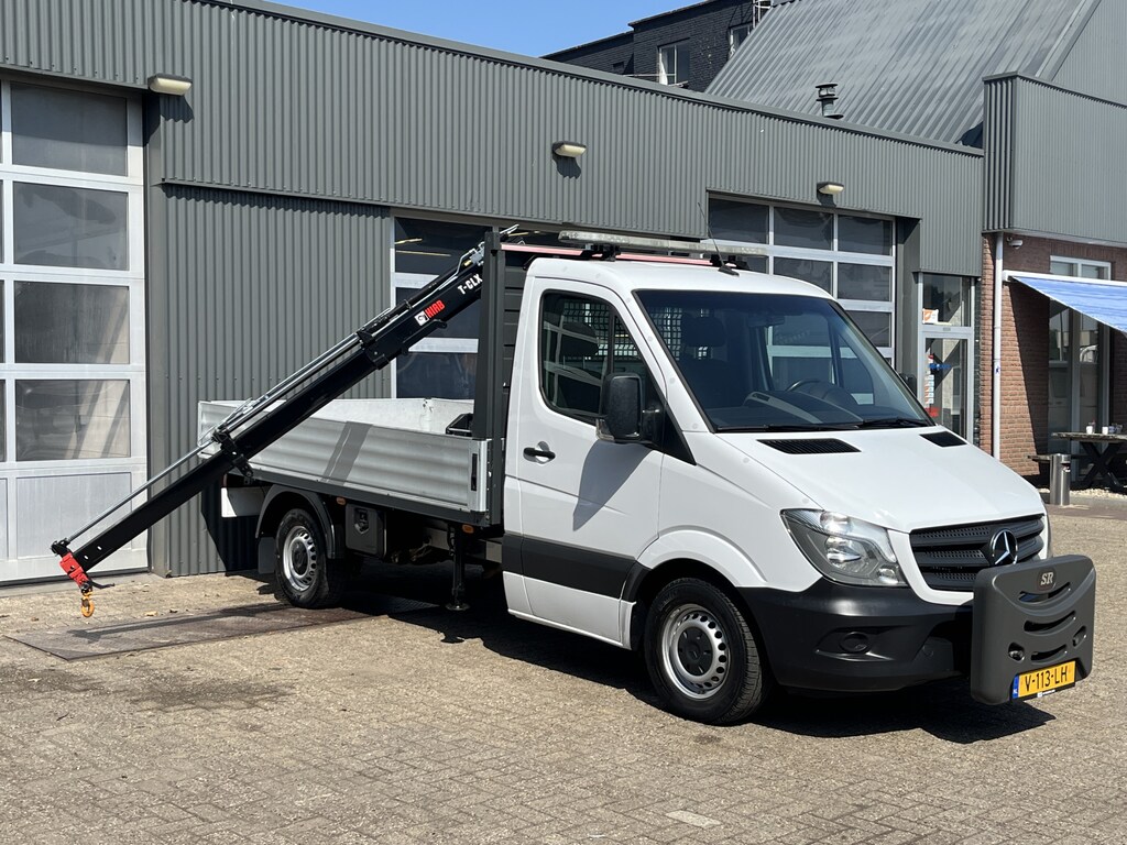 Mercedes-Benz Sprinter 314 2.2 CDI 366 3500kg Trekgewicht Pick up Openlaadbak HIAB laadkraan T-CLX 013 Airco Euro 6 Airco 3-Persoons Dealer onderhouden