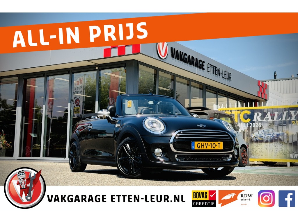 MINI Cooper Cabrio 1.5 C. Chili S. Bns/leder/navigatie