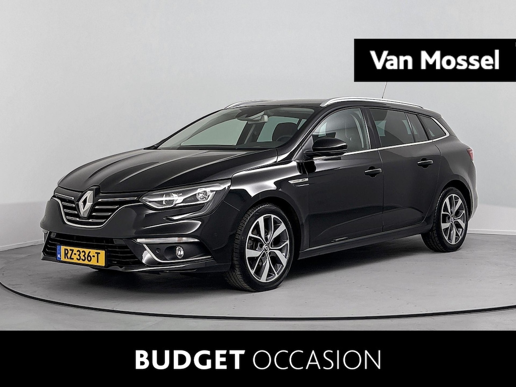 Renault Megane Estate 1.2 TCe Bose Airco | Apple Carplay | Android Auto | Achteruitrijcamera | Bose Geluidsinstallatie | Bluetooth | Cruise Control | Dakrails | Lederen Stuurwiel | Lederen/Stof Bekleding | Lichtmetalen Velgen | Navigatiesysteem | Parkeersensor Voor en Achter