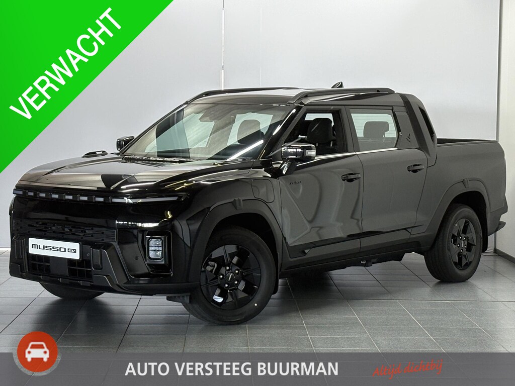 KGM Musso EV Black Line 80.6 kWh 4WD Luxe leder/suede bekleding, Schuifdak, Navigatie, 4x4, 2300kg trekgewicht!