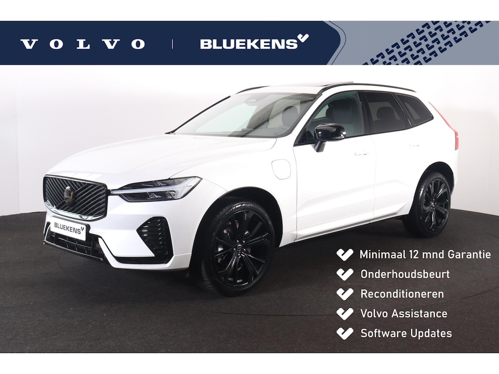 Volvo XC60 T6 Recharge AWD Plus Black Edition - Panorama/schuifdak - IntelliSafe Assist & Surround - Harman/Kardon audio - Parkeercamera achter - Verwarmde voorstoelen, stuur & achterbank - Parkeersensoren voor & achter - Elektr. bedienb. voorstoelen met geheugen - Extra getint glas - 21' LMV