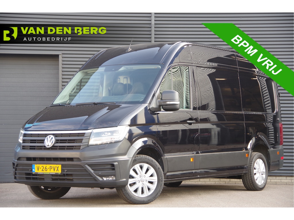 Volkswagen Crafter 35 2.0 TDI L3H3(L2H2) 3-ZITS, 177PK AUT. LED, ADAPT. CRUISE, STOELVERWARMING, STUURVERWARMING, VOORRUIT VERWARMING, STANDKACHEL, GEVEERDE ERGO ACTIVE STOEL