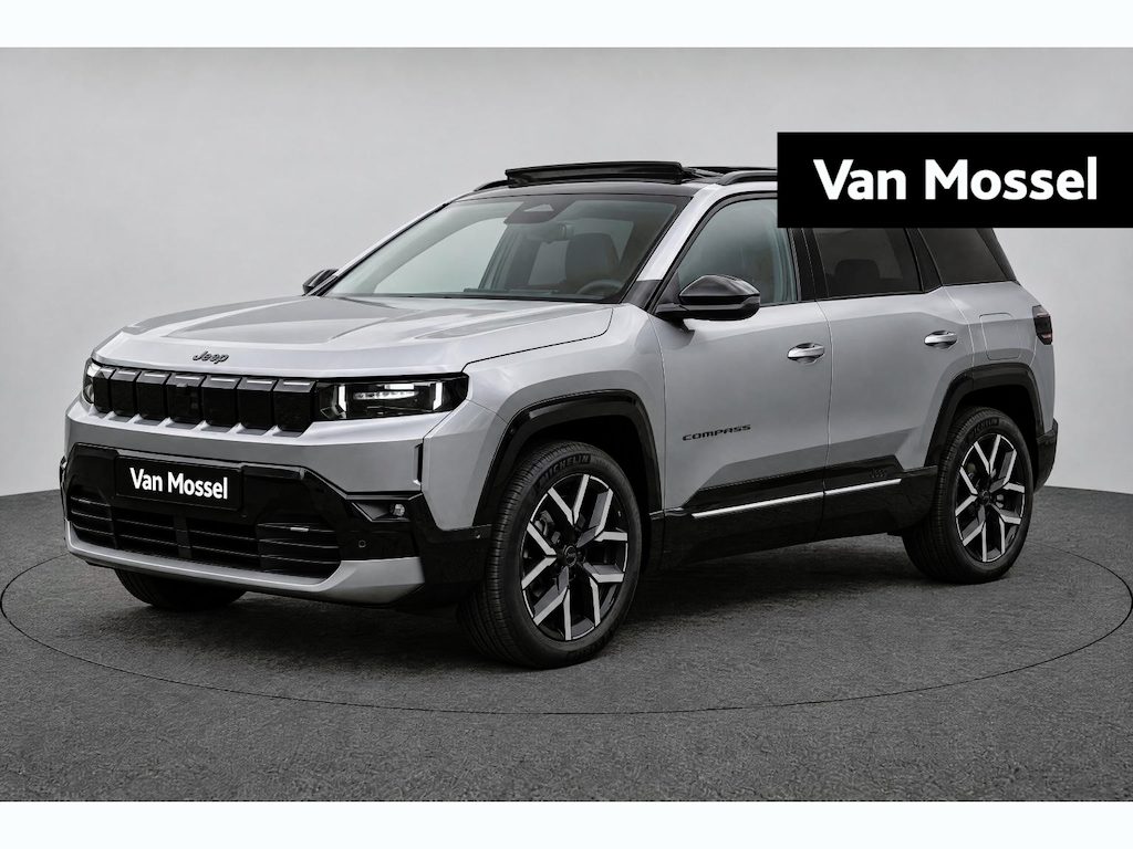 Jeep Compass First Edition 74 kWh | Navigatie | Elektrisch Schuif/kanteldak | 360 graden Camera | Stoel & stuurverwarming | Parkeersensoren | LMV 20" |