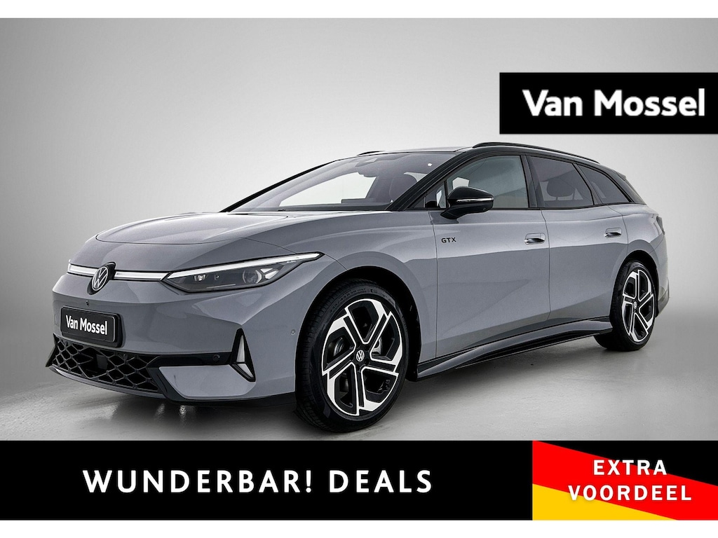 Volkswagen ID.7 Tourer GTX Limited Edition 86 kWh 340 PK 4Motion | Apple Carplay | 360 Camera | Head-up display | Stoelverwarming | Navigatie | Achterklep elektrisch | IQ Lights | Memory stoelen | Android Auto | Dodehoeksensoren | Stuurverwarming | Harman Kardon geluidssysteem | 20" Lichtmetalen velgen |