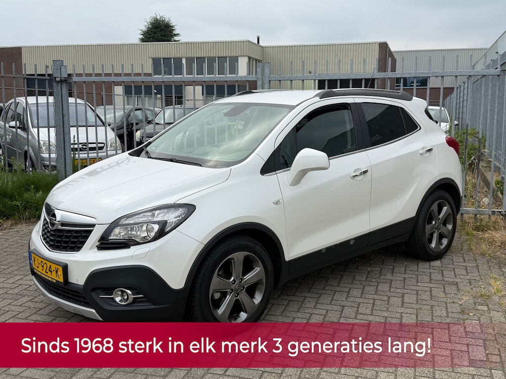 Opel Mokka 1.4 T Cosmo 140PK! Wit metallic l Navi l Leer l Airco l Stoel&stuurverwarming l CRUISE l LMV TOPSTAAT l TOP ONDERHOUDEN