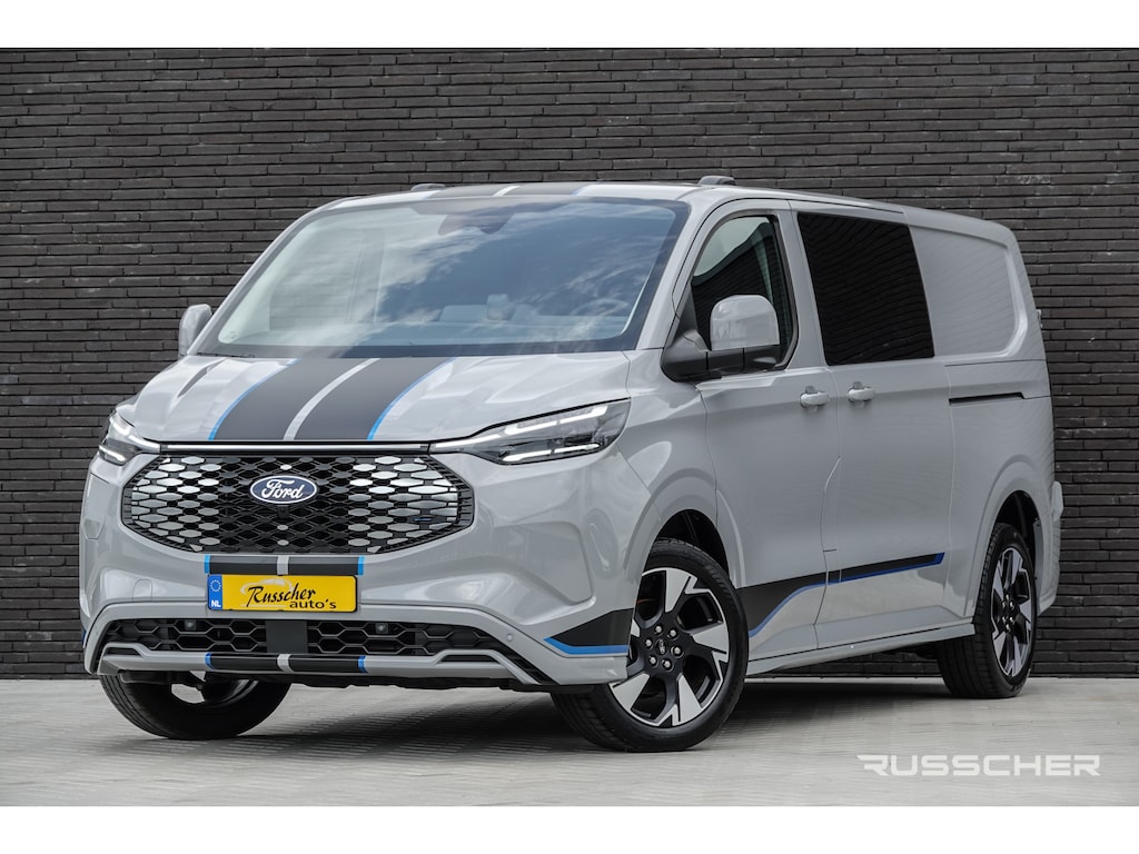 Ford E-Transit Custom L2H1 218Pk Aut. | Dubbele Cabine | Nieuwe 71kWh Accu | 5-Persoons | Elektrisch | Sport 320 | 360° Camera | 19''