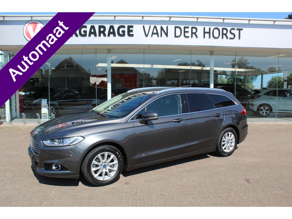 Ford Mondeo Wagon 1.5 Titanium , Automaat , 1450kg Trekgewicht Climate control , Cruise control , Lederen bekleding , Trekhaak LED dag rijverlichting , Bluetooth