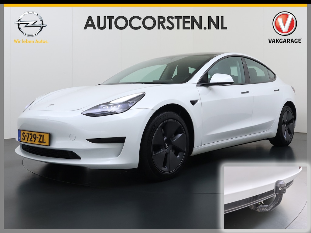 Tesla Model 3 RWD Plus LFP Trekhaak Warmtepomp Pano-Dak Navi Camera's Leder Memory Stuur+Stoelverwarming SOH 91% Traffic-Aware Cruise Control AMD Ryzen™ Elek.Achterklep Led 1.000KG Trekgewicht Origineel Nederlandse Auto
