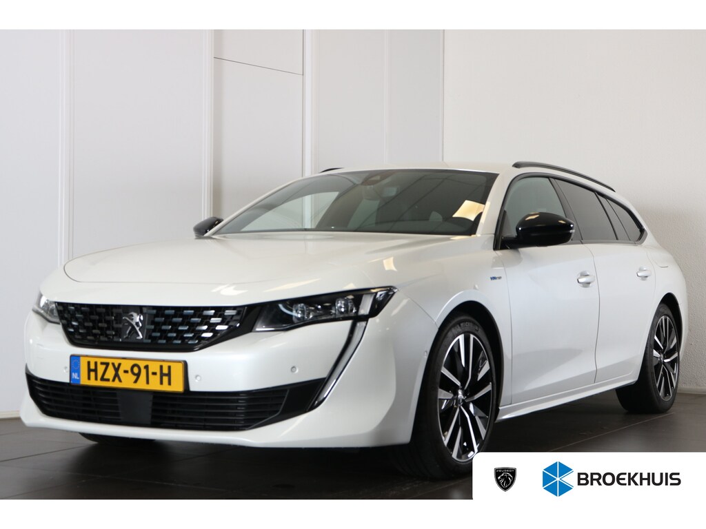 Peugeot 508 SW GT Hybrid 225 e-EAT8 | Camera | Navi | Stoelverwarming | Leder/Stof! | 18'' Lichtemetaal | Ad. Cruise control | Keyless | PDC V+A |
